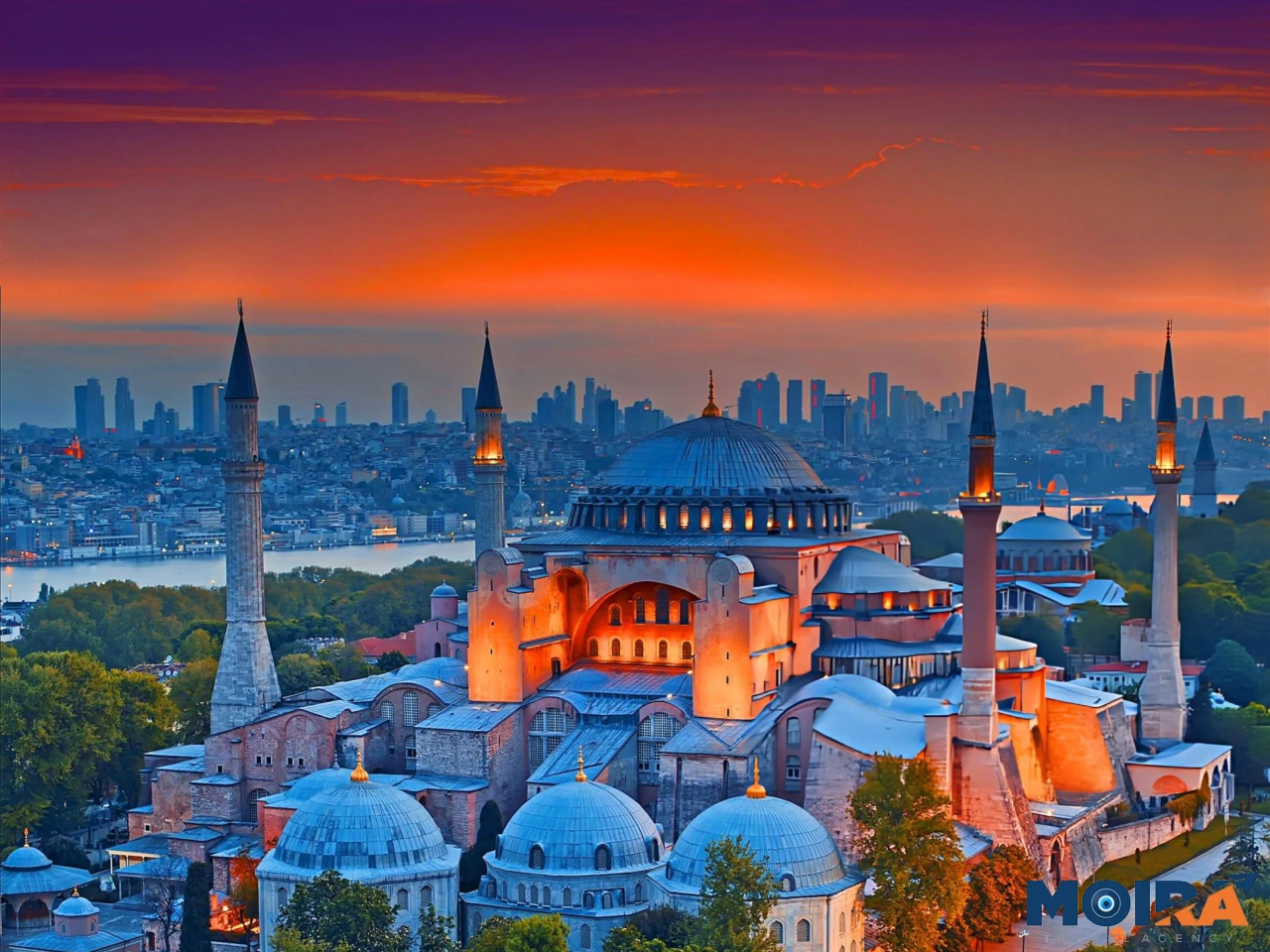 Hagia-Sophia-Sunset-Istanbul