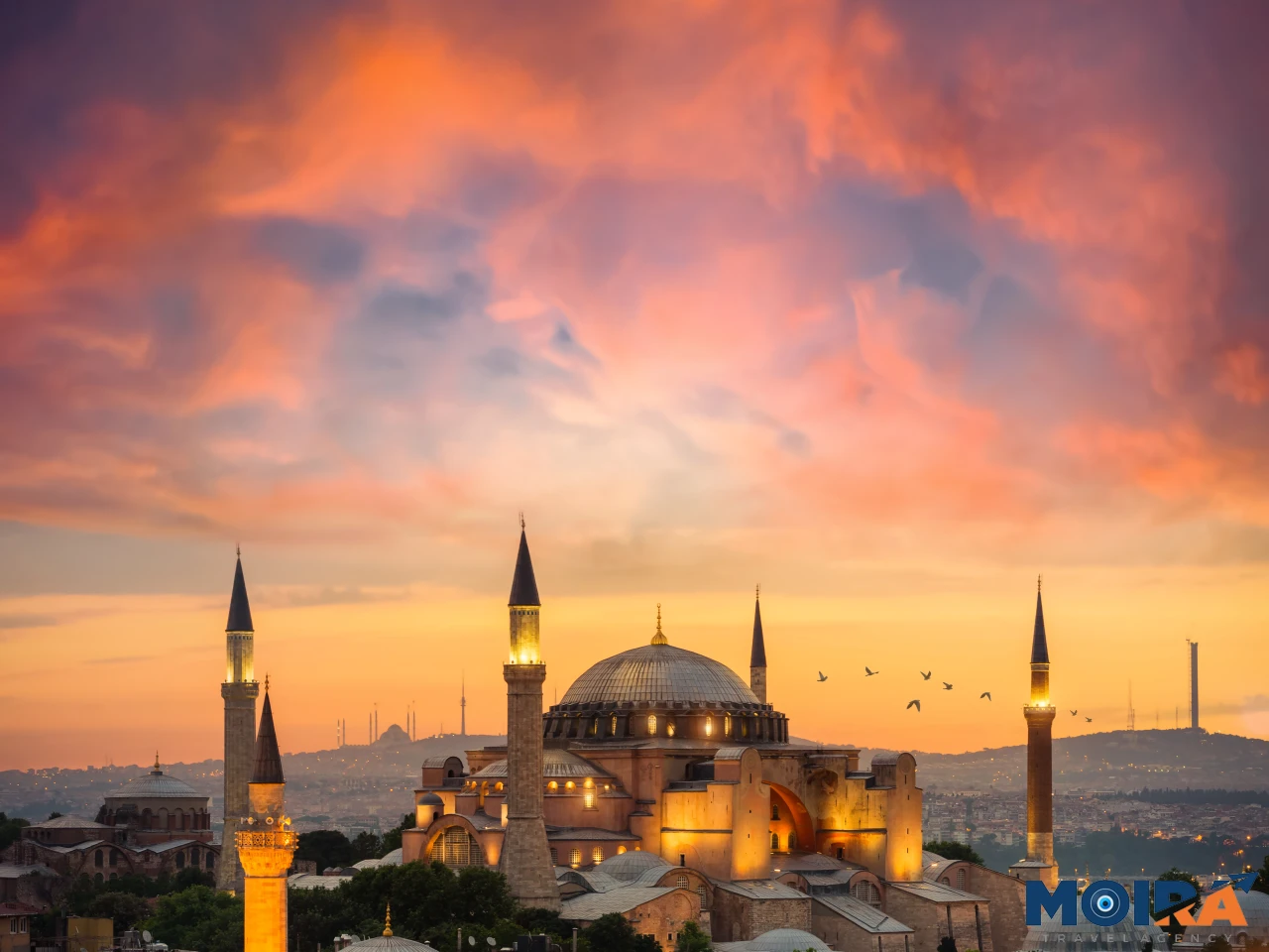 Hagia-Sophia-Sunset-Istanbul